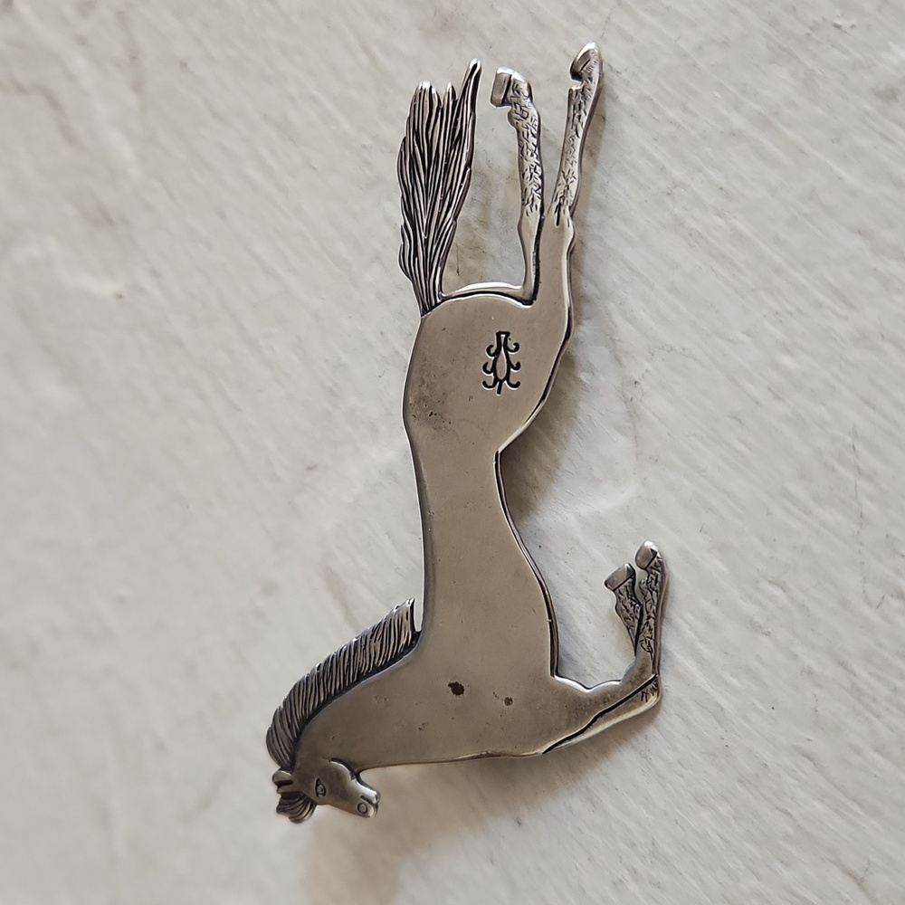 Amazing Vintage Native American Navajo Running Pony Pin by Frank Salcido πβ₯οΈ - Picture 2 of 11